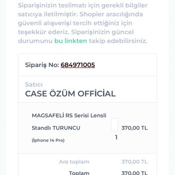 Case Özüm Official Yanlış Ürün Gönderimi