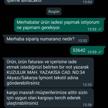 İşmont Tekstil Kargo Ücreti Mağduriyeti