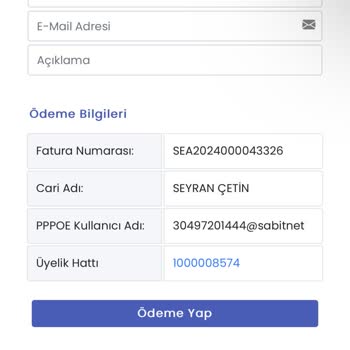 TURKISS Turk Iss İnternet Faturası