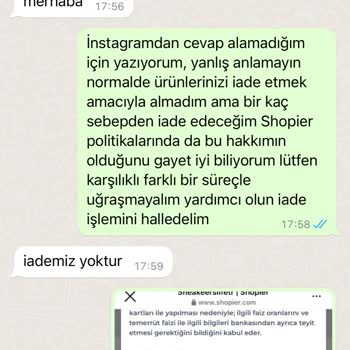 Shopier Üzerinden Aldığım Ürünü İade Kabul Etmiyorlar