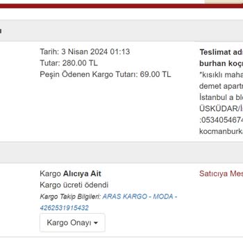 Aras Kargo Teslimat Yanlısı Problemi