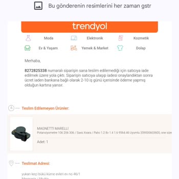 Aras Kargo Dan Şikayetim Var