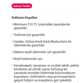 Yemeksepeti Yclub Puan Kuponlarını Hiçbir Restoranda Kullanmıyorum.