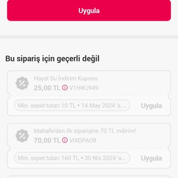 Yemeksepeti Yclub Puan Kuponlarını Hiçbir Restoranda Kullanmıyorum.