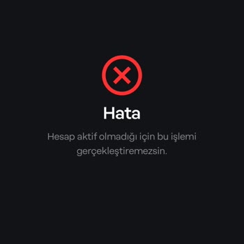 Papara Hesap Aktif Değil Uyarısı