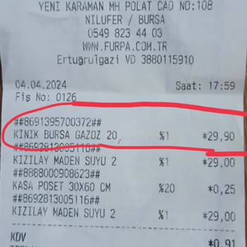 Kınık Maden Suyu Gazoz Şişesinde Görülen Yabancı Madde