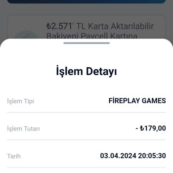 Paycell Fire-play Dl. Zorla Faturama Para Yansıtıldı