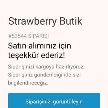 Strawbery Wear Strawberry Butikten Siparişimi Alamıyorum