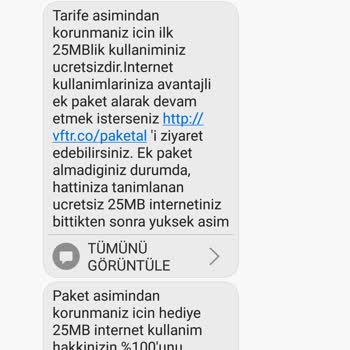 Vodafone Tarife Aşımda Haksızlık Yapıyor