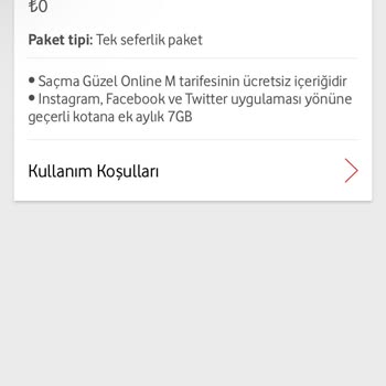 Vodafone Bilgim Dahilinde Olmadan Faturalı Tarifemin Değiştirilmesi