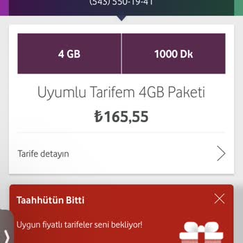 Vodafone Bilgim Dahilinde Olmadan Faturalı Tarifemin Değiştirilmesi