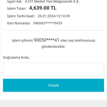 iyzico A101 Den Aldığım Ürün Yok