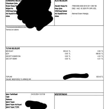 Ekosepetim.com EFT İle Verilen Termos Siparişinde İletişim Sorunu