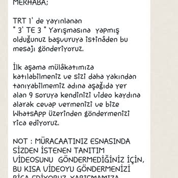 TRT 3 Te 3 Başvuru Sıkıntısı