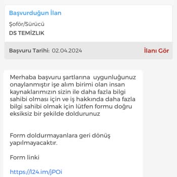 İşin Olsun Sahte Form Yönlendirme