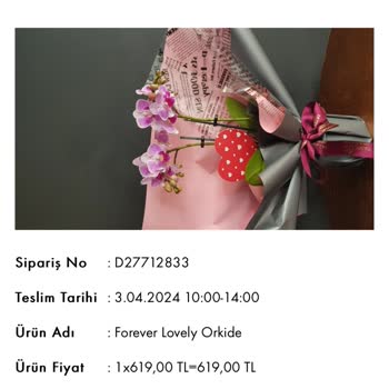 Taze Çiçek (tazecicek.com) Taze Çiçekte Onayladığım Çiçekle Gönderilen Çiçek Aynı Değil.