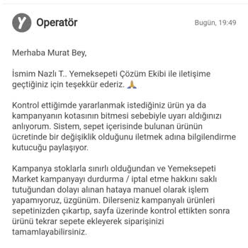 Yemek Sepeti Yine Aynı Saçma Uygulama Sorunları