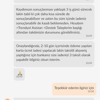 Trendyolmilla Kayıp Ürün Cevapsız Firma