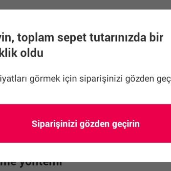 Yemeksepeti Sepette Değişik Tutar Hatası