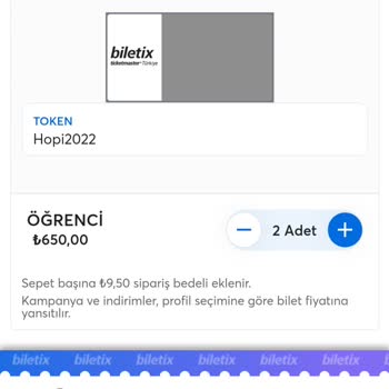 Hopi'den Biletix Kodu Alamıyorum