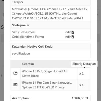 Spigen Türkiye Ürün İptali Ve Para İadem