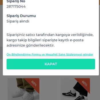 Shopier Sipariş İptali Sneakers Online