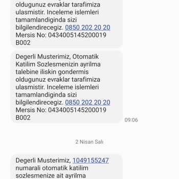Türkiye Hayat Emeklilik BES İptali Gerçekleştirmiyorlar.