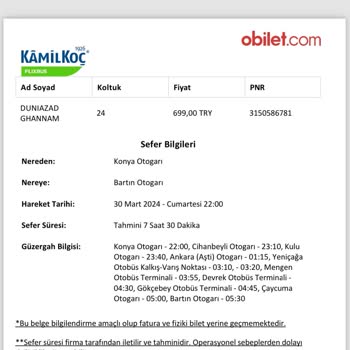 Obilet Kredi Kartımdan Onaysız Çekilen İptal Güvencesi İadesi