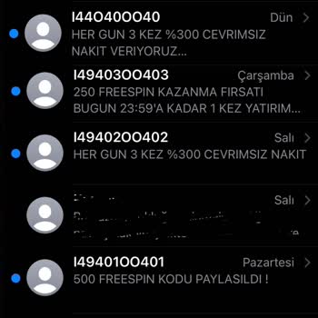 Turkcell Hattıma Bitmek Bilmeyen Bahis Sitelerinden Gelen SMS'ler