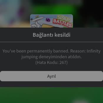 ROBLOX Ban Talebi İtiraz