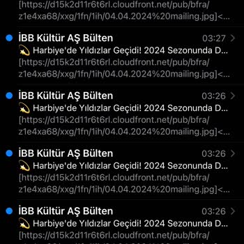 İBB Kültür Aş Spam Mail