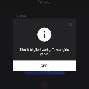 Sinewix Hesabıma Giriş Yapamıyorum