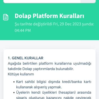 Dolap Uygulaması Üzerinde Bilgim Dışında Kredi Kartım Kullanıldı