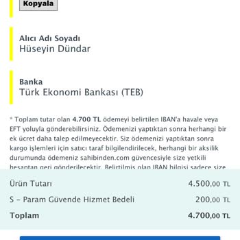 Sahibinden Param Güvende Sorun
