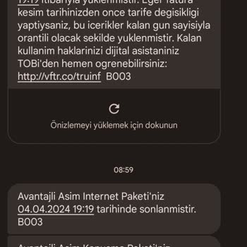 Vodafone Kendi Kendine Tarifemi Değiştirdi.