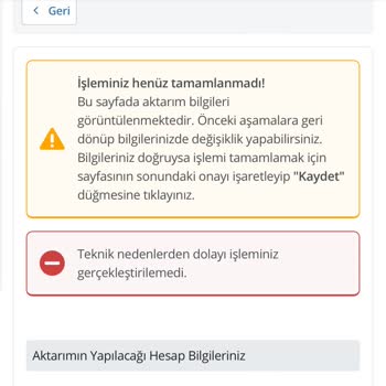 PTT Bank PTT Üzerinden Hesaba Para Aktaramıyorum Hata Veriyor