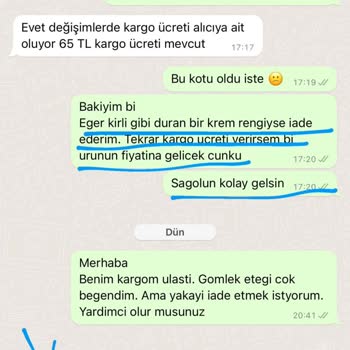 Mirach Textile İade Hakkının Olmaması