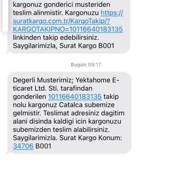 Sürat Kargo Değil Sınırlı Kargo