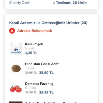 Carrefour Online Siparişleri Getirmiyor
