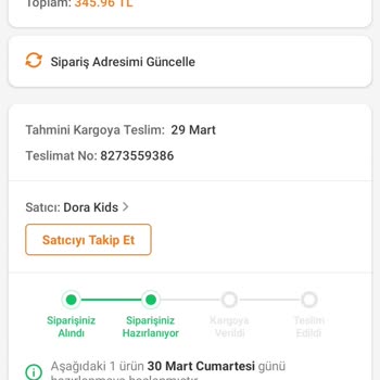 Trendyol Aldığım Ürün 1 Haftadır Kargoya Verilmemiş