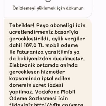 Vizyon Elektronik Para Peyo Abonelik Ücret İadesi