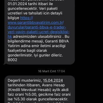 Garanti BBVA Km/H Faiz Oranı