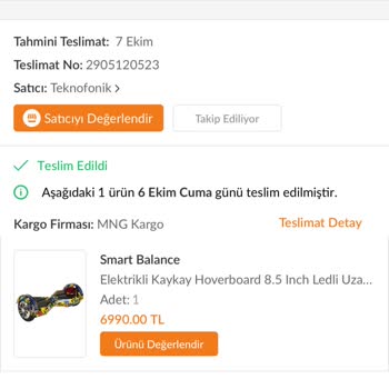 Teknofonik Smart Balance Hoverboard Şarjı 5 Dakika Sürmüyor