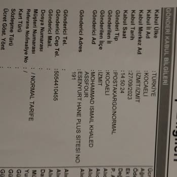 PTT Kargo Alıcı Adresini Değiştirme Yanlış Adres