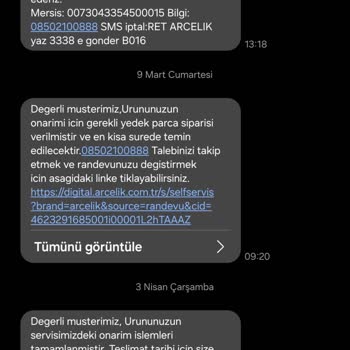 Arçelik K 3284 Fabrikasyon Hatalı Ayıplı Mal