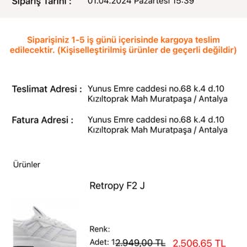 Koray Spor Kargoya Teslim Etmiyor