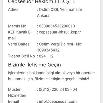 Cepsesuar Müşteri Hizmetleriyle İletişim Sorunu Ve Geciken Sipariş