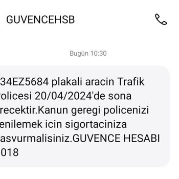 Güvence Hesabından Yanlış Mesaj
