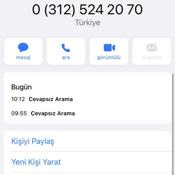 0312 524 20 70 Şikayetçiyim