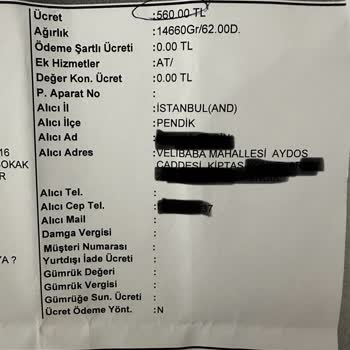 Dolap İade Kargoda Alıcıdan Kesilen 560TL Ücret